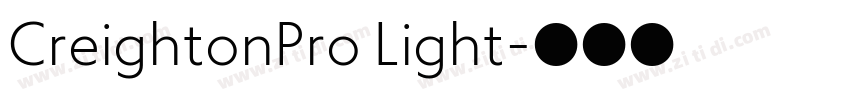 CreightonPro Light字体转换